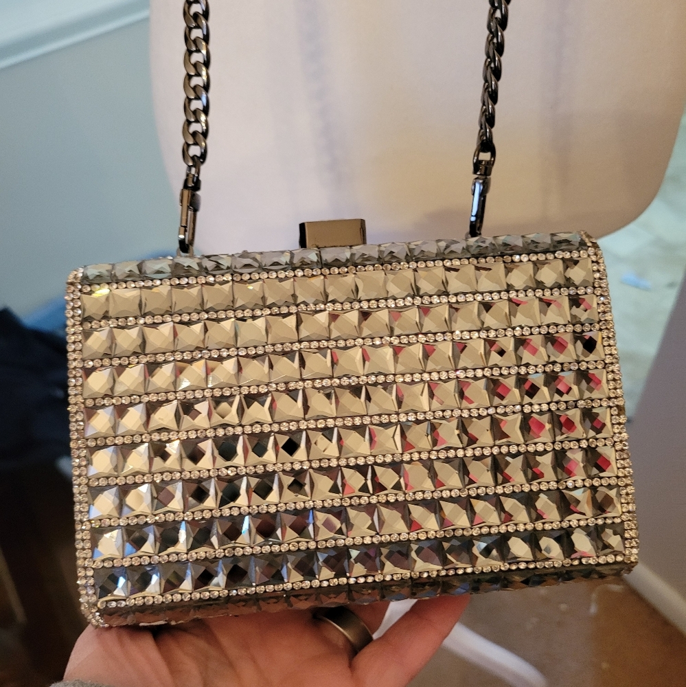 Elegant Silver Clutch Bag